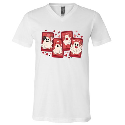 ValentineS Day Ghost Be My Boo V-Neck T-Shirt