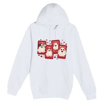 ValentineS Day Ghost Be My Boo Premium Pullover Hoodie