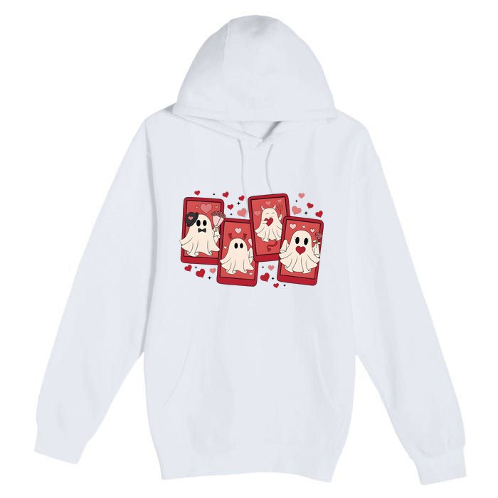 ValentineS Day Ghost Be My Boo Premium Pullover Hoodie