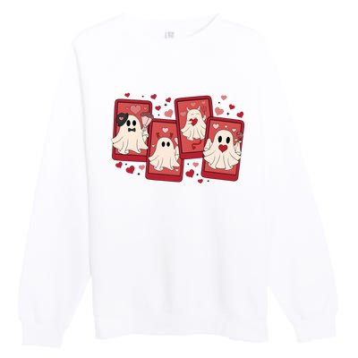 ValentineS Day Ghost Be My Boo Premium Crewneck Sweatshirt