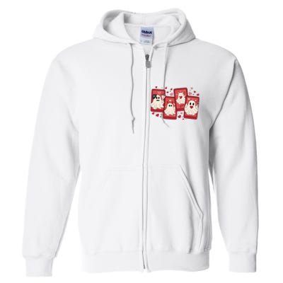 ValentineS Day Ghost Be My Boo Full Zip Hoodie