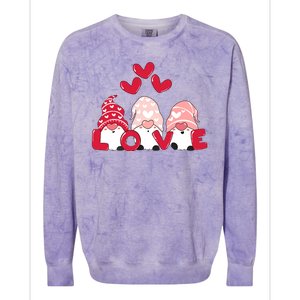 Valentines Day Gnomes Colorblast Crewneck Sweatshirt