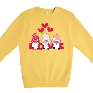 Valentines Day Gnomes Premium Crewneck Sweatshirt