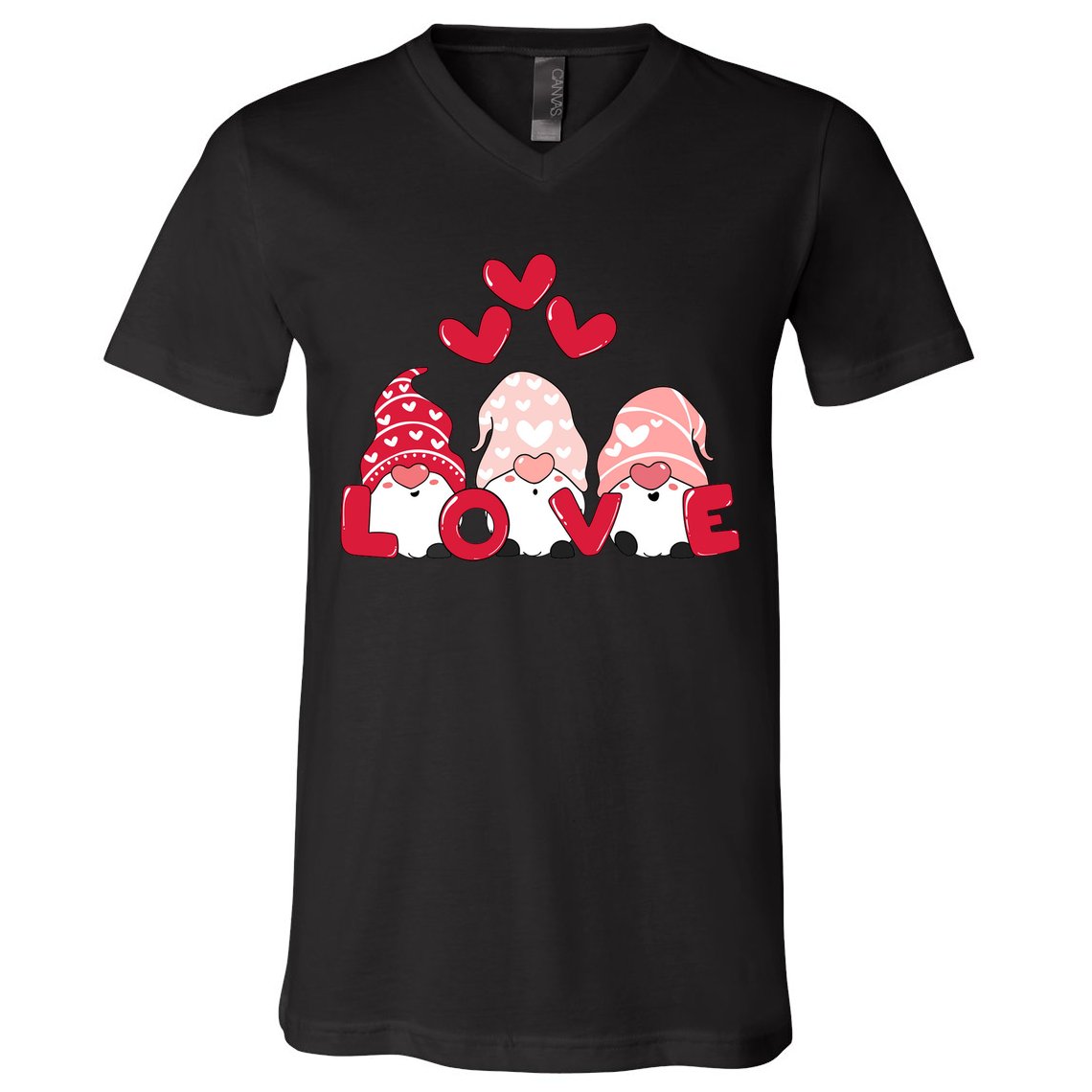 Valentines Day Gnomes V-Neck T-Shirt