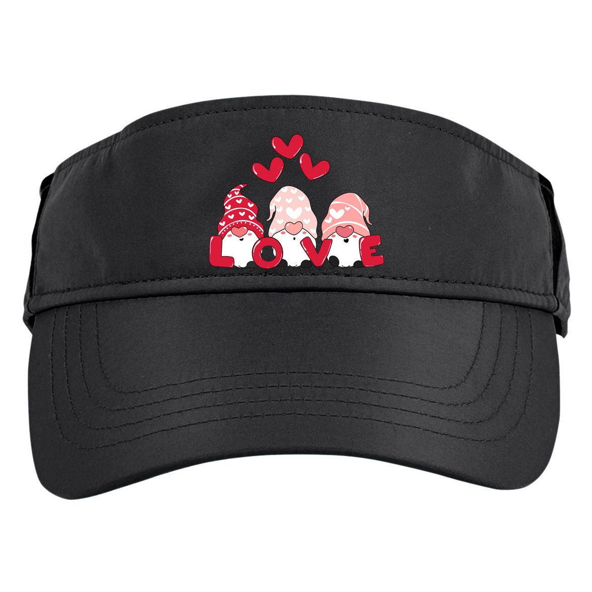 Valentines Day Gnomes Adult Drive Performance Visor