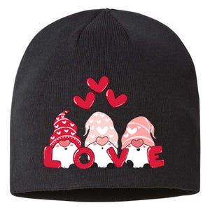 Valentines Day Gnomes Sustainable Beanie