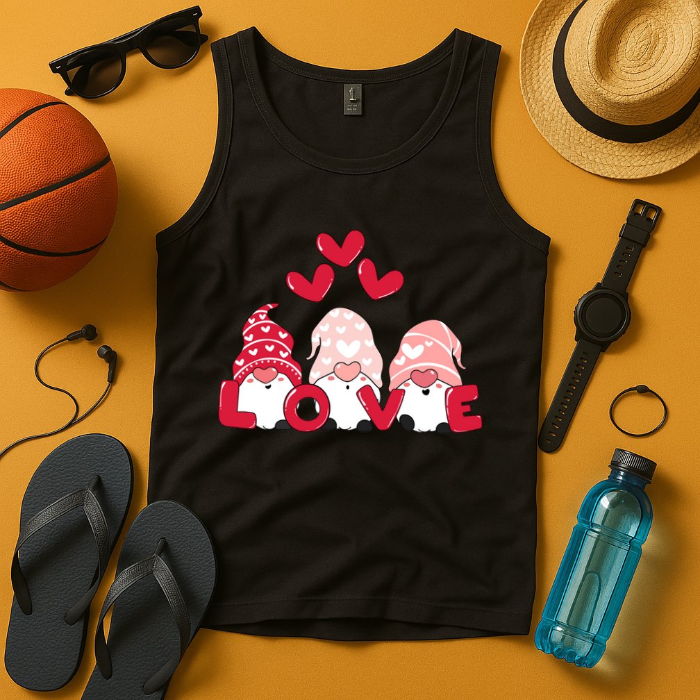 Valentines Day Gnomes Tank Top