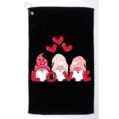 Valentines Day Gnomes Golf Towel