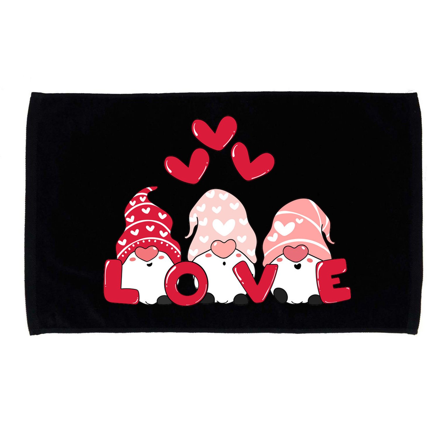 Valentines Day Gnomes Microfiber Hand Towel