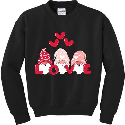 Valentines Day Gnomes Kids Sweatshirt