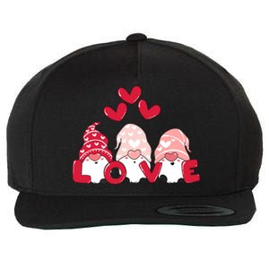 Valentines Day Gnomes Wool Snapback Cap