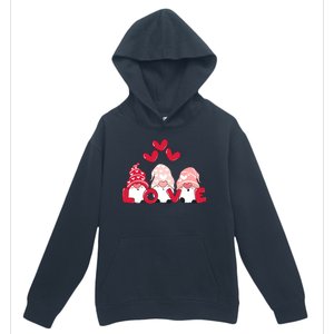 Valentines Day Gnomes Urban Pullover Hoodie