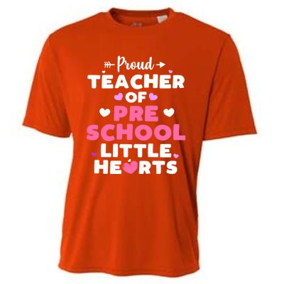 Valentines Day Gift For Teacher Preschool Teacher Funny Gift Cooling Performance Crew T-Shirt