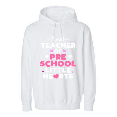 Valentines Day Gift For Teacher Preschool Teacher Funny Gift Garment-Dyed Fleece Hoodie