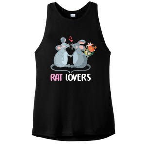 Valentine Day Gift Funny Rat Gift For Rat Lovers Gift Ladies PosiCharge Tri-Blend Wicking Tank