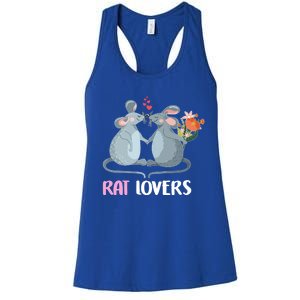 Valentine Day Gift Funny Rat Gift For Rat Lovers Gift Women's Racerback Tank