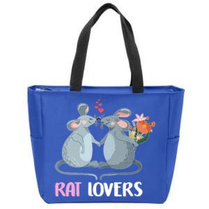 Valentine Day Gift Funny Rat Gift For Rat Lovers Gift Zip Tote Bag