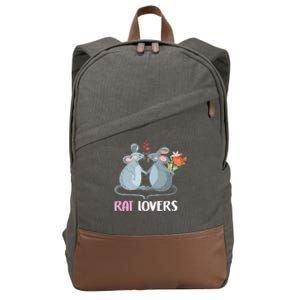 Valentine Day Gift Funny Rat Gift For Rat Lovers Gift Cotton Canvas Backpack