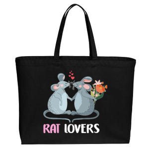 Valentine Day Gift Funny Rat Gift For Rat Lovers Gift Cotton Canvas Jumbo Tote