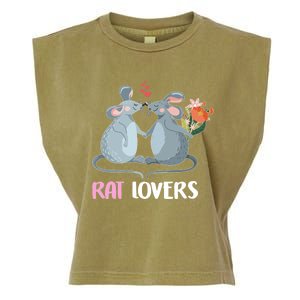 Valentine Day Gift Funny Rat Gift For Rat Lovers Gift Garment-Dyed Women's Muscle Tee