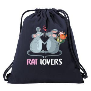 Valentine Day Gift Funny Rat Gift For Rat Lovers Gift Drawstring Bag