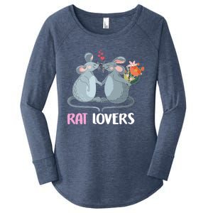 Valentine Day Gift Funny Rat Gift For Rat Lovers Gift Women's Perfect Tri Tunic Long Sleeve Shirt