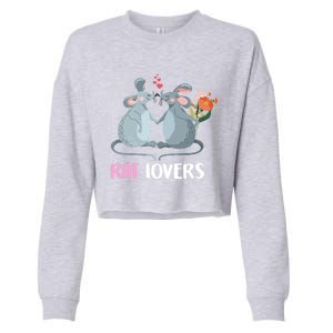 Valentine Day Gift Funny Rat Gift For Rat Lovers Gift Cropped Pullover Crew