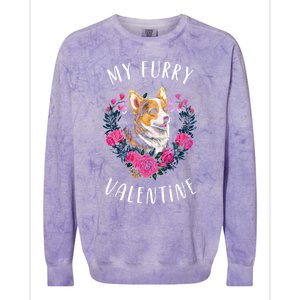 Valentine's Day Gift Corgi Dog Valentine Meaningful Gift Colorblast Crewneck Sweatshirt