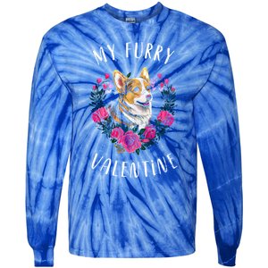 Valentine's Day Gift Corgi Dog Valentine Meaningful Gift Tie-Dye Long Sleeve Shirt