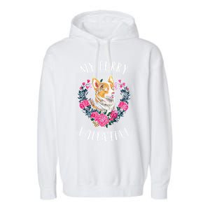 Valentine's Day Gift Corgi Dog Valentine Meaningful Gift Garment-Dyed Fleece Hoodie