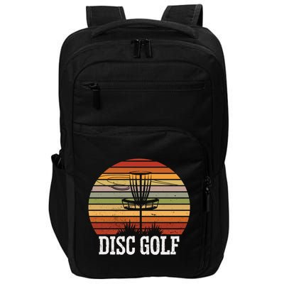 Vintage Disc Golf Basket Frisbee Gift Impact Tech Backpack