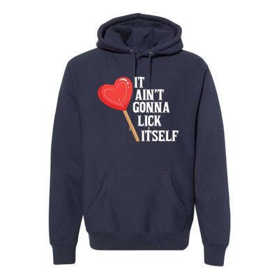 Valentine's Day Gift Cute Candy It Aint't Gonna Lick Itself Premium Hoodie