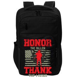 Veterans Day Gift Honor The Fallen Thank The Living Gift American Cute Gift Impact Tech Backpack