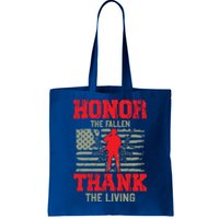 Veterans Day Gift Honor The Fallen Thank The Living Gift American Cute Gift Tote Bag