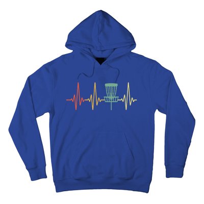 Vintage Disc Golf Retro Heartbeat Funny Gift Disc Golf Gift Hoodie