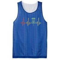 Vintage Disc Golf Retro Heartbeat Funny Gift Disc Golf Gift Mesh Reversible Basketball Jersey Tank