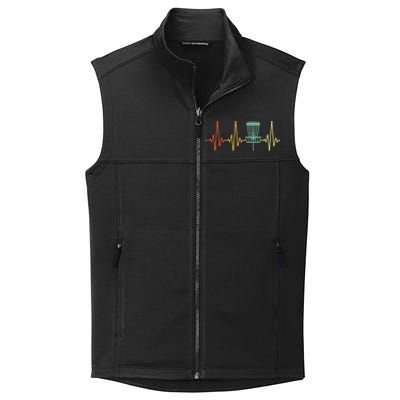 Vintage Disc Golf Retro Heartbeat Funny Gift Disc Golf Gift Collective Smooth Fleece Vest