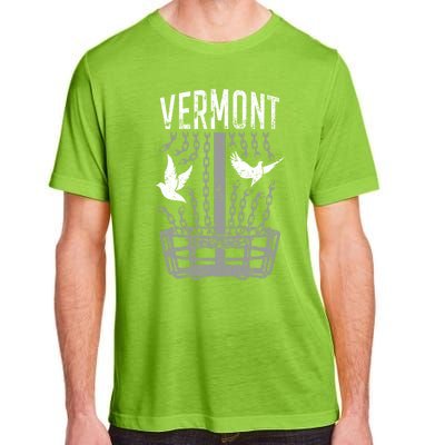 Vermont Disc Golf Player Breaking Chains Birdie Gift Adult ChromaSoft Performance T-Shirt