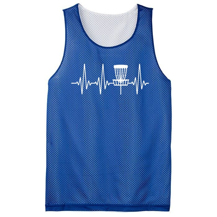 Vintage Disc Golf Retro Heartbeat Funny Gift Disc Golf Gift Mesh Reversible Basketball Jersey Tank