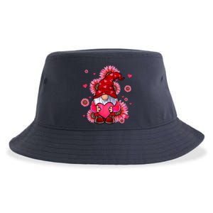 Valentines Day Gnome Lovers Sunflower Sustainable Bucket Hat