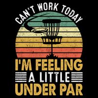 Vintage Disc Golf I'm Feeling A Little Under Par Golfing Basket Doggie Tank