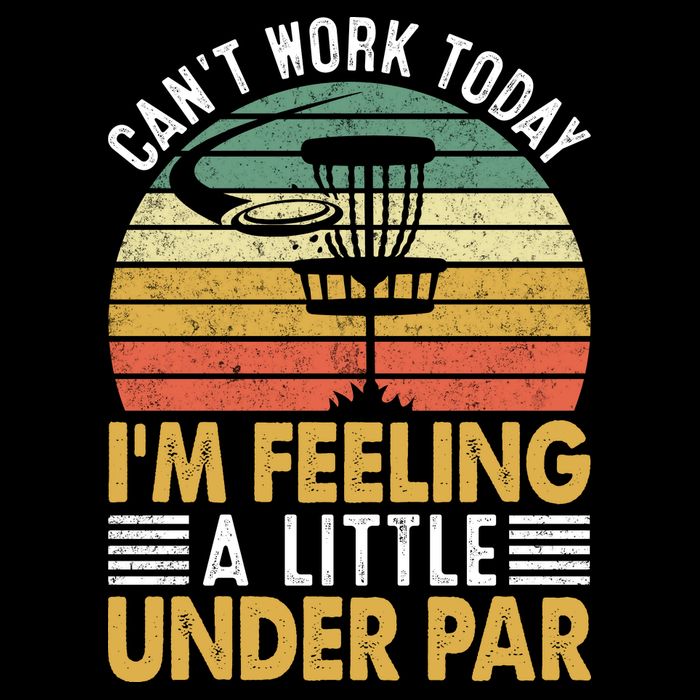 Vintage Disc Golf I'm Feeling A Little Under Par Golfing Basket Doggie Tank