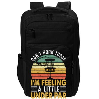 Vintage Disc Golf I'm Feeling A Little Under Par Golfing Basket Impact Tech Backpack