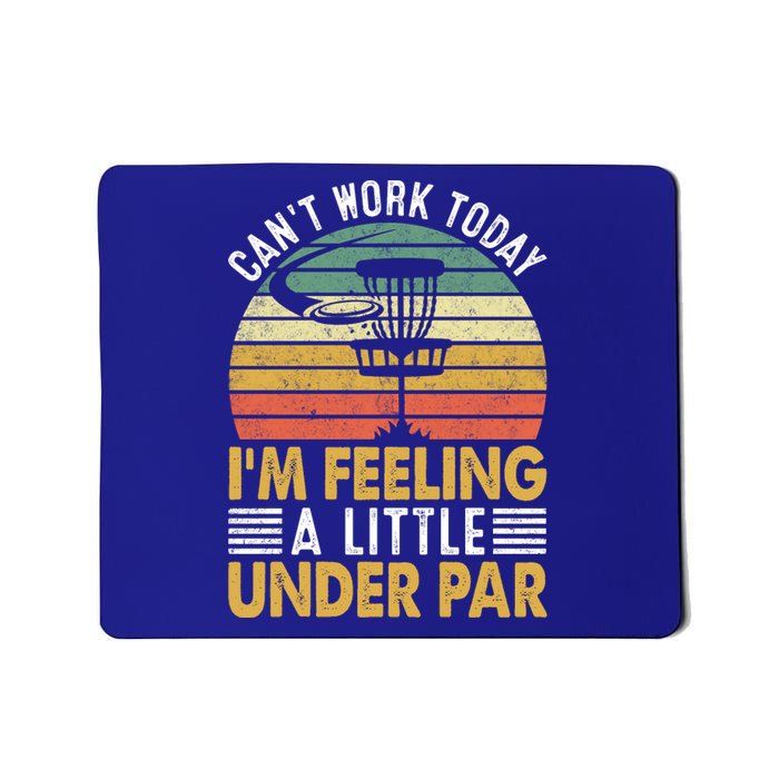 Vintage Disc Golf I'm Feeling A Little Under Par Golfing Basket Mousepad