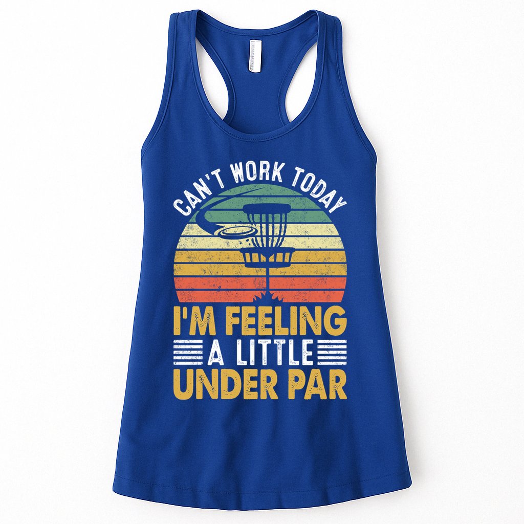 Vintage Disc Golf I'm Feeling A Little Under Par Golfing Basket Womens Tank Top