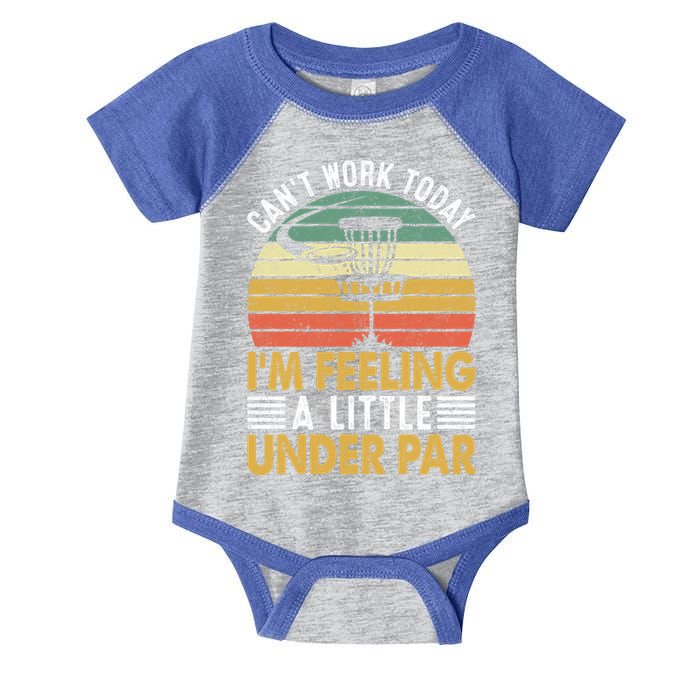 Vintage Disc Golf I'm Feeling A Little Under Par Golfing Basket Infant Baby Jersey Bodysuit