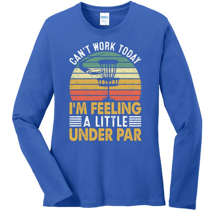 Vintage Disc Golf I'm Feeling A Little Under Par Golfing Basket Ladies Long Sleeve Shirt