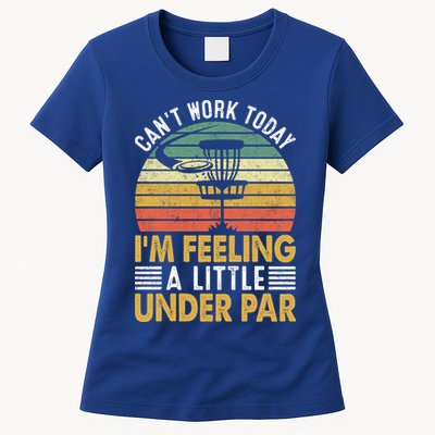 Vintage Disc Golf I'm Feeling A Little Under Par Golfing Basket Womens T-Shirt