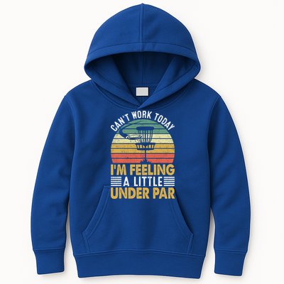 Vintage Disc Golf I'm Feeling A Little Under Par Golfing Basket Kids Hoodie