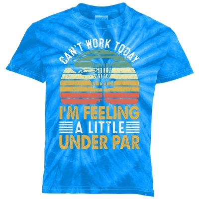 Vintage Disc Golf I'm Feeling A Little Under Par Golfing Basket Kids Tie-Dye T-Shirt